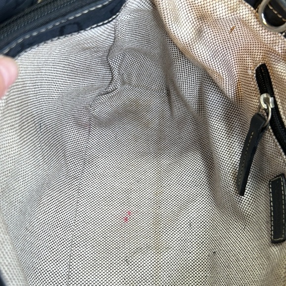 DOONEY & BOURKE SIGNATURE BLACK CANVAS SHOULDER HAND BAG TOTE #K1068110 - Picture 12 of 16